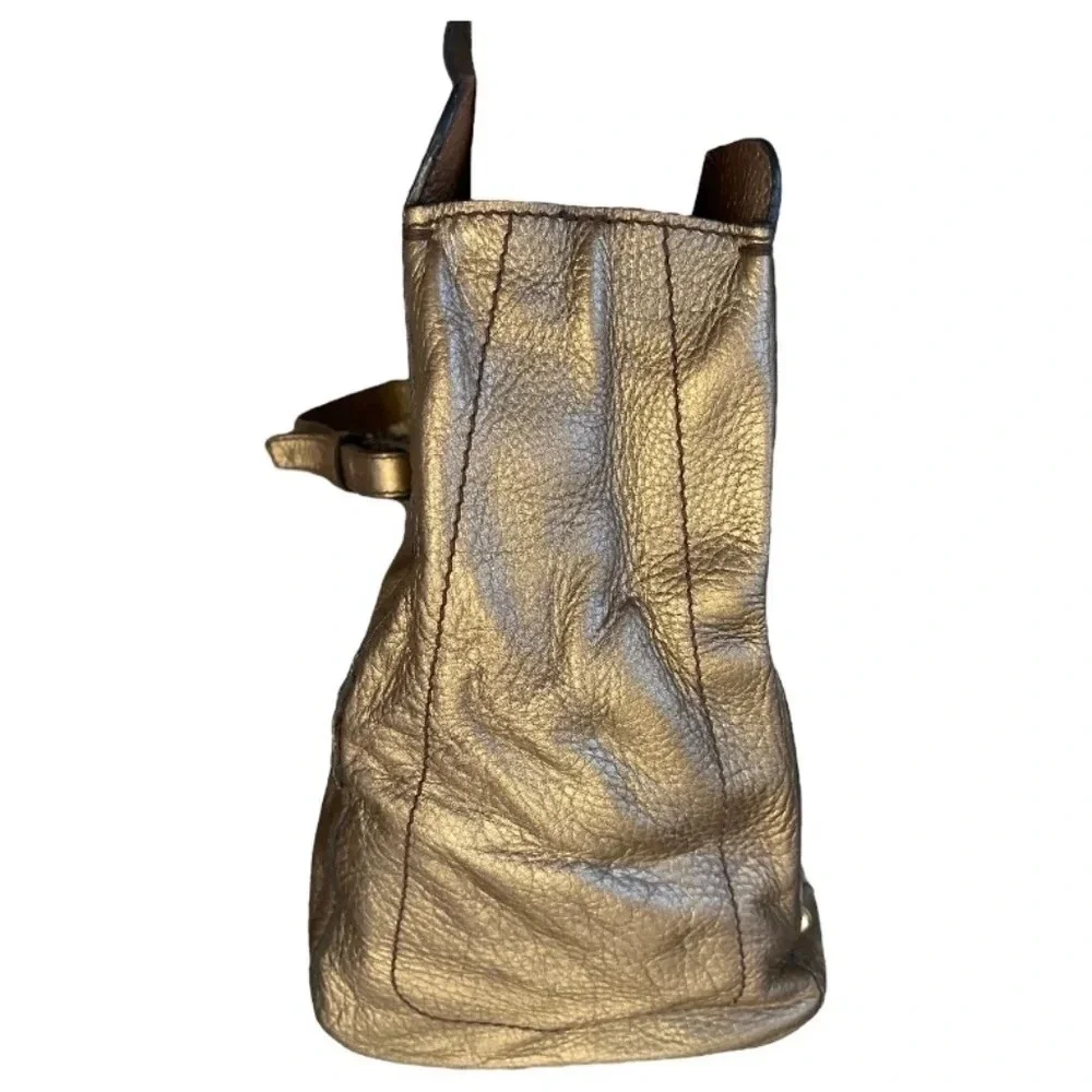 Givenchy Bronze Lambskin Foldover Satchel